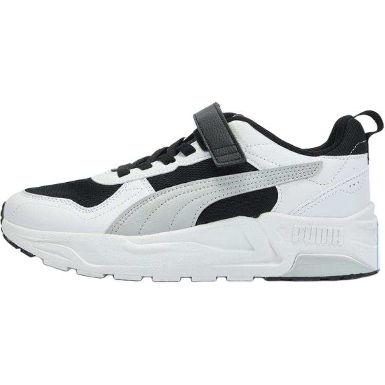 PUMA Trinity 2 Fabric Slip Resistant Slip Resistant Low top Kids' Skateboarding Shoes Black Gray Teenagers