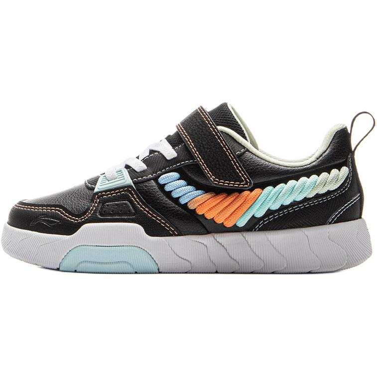 Li-Ning YOUNG Li Ning YOUNG Sports Life Collection Low top Kids Lifestyle Shoes Black/Light Sky Blue Children Aged 3 7 Years Old