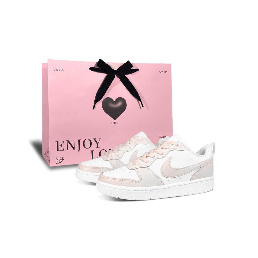 Nike Nike Court Borough Misty Cherry Blossom Low top Kids' Skateboarding Shoes Pink Teenagers