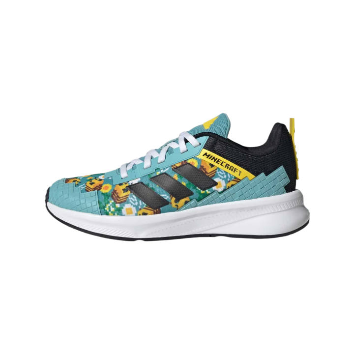 Adidas Adidas Minecraft Fabric Breathable Low top Kids' Running Shoes Core Black/Cloud White Unisex