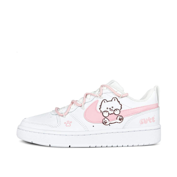Nike Nike Court Borough Low top Kids' Skateboarding Shoes Pink White Teenagers