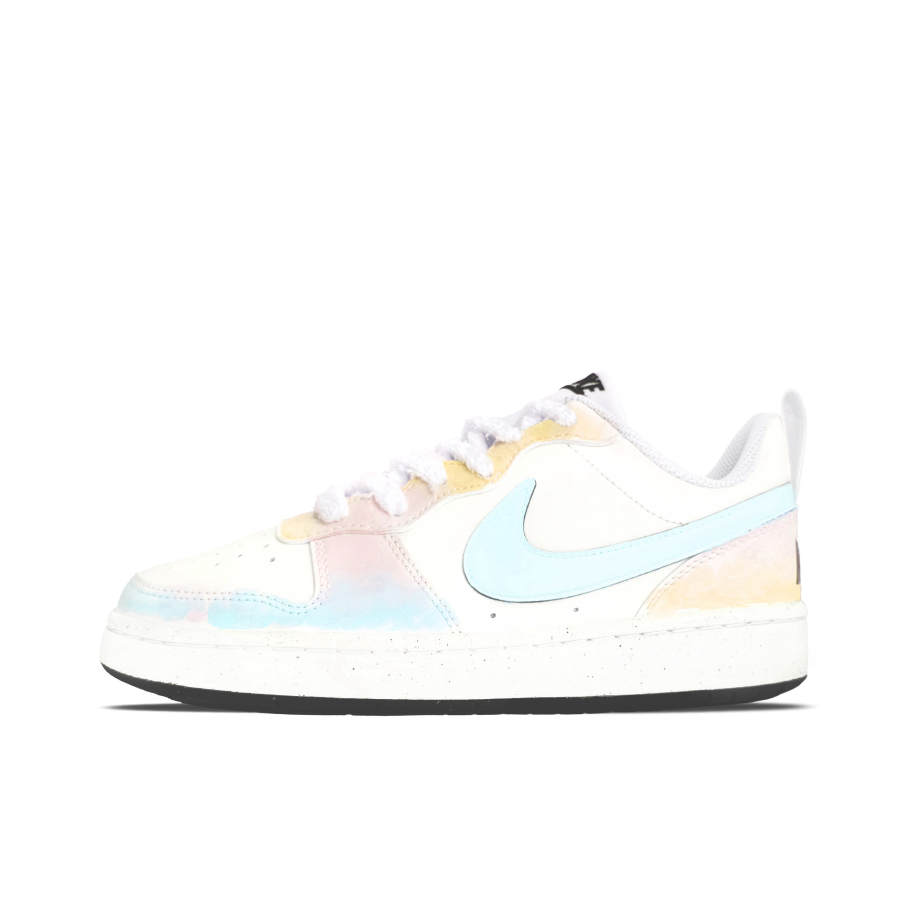 Nike Nike Court Borough Diamond Beach Synthetic Leather Cushioning Abrasion Resistant Low top Kids' Skateboarding Shoes