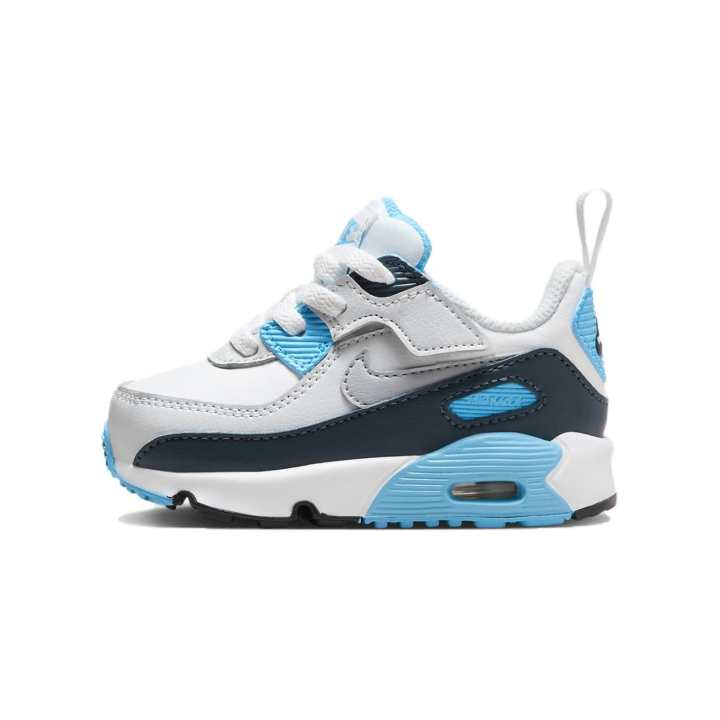 Nike Nike Air Max 90 Low top Toddler Shoes White Blue Gray Infant And Toddler