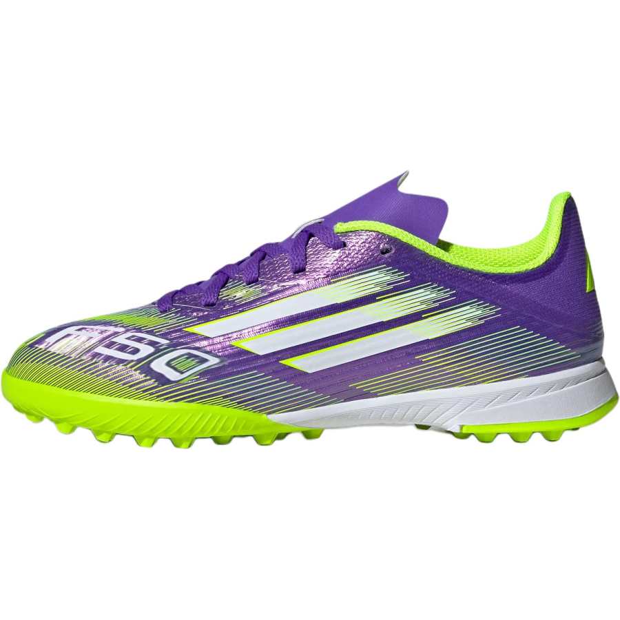 Adidas Adidas F50 League Slip Resistant Low top Kids' Soccer Shoes Purple/White/Bright Lemon Kids'
