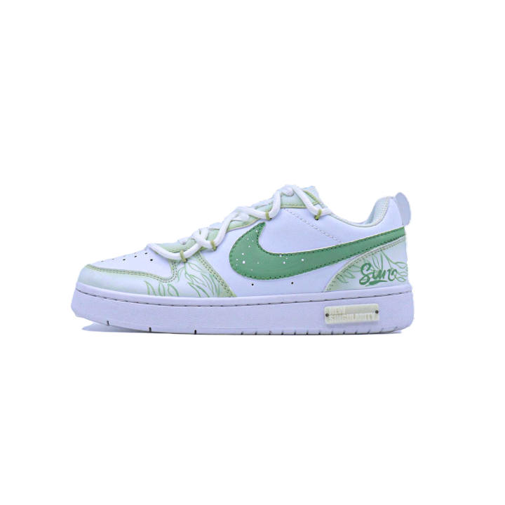 Nike Nike Court Borough Low 2 Low top Kids' Skateboarding Shoes White Green Unisex