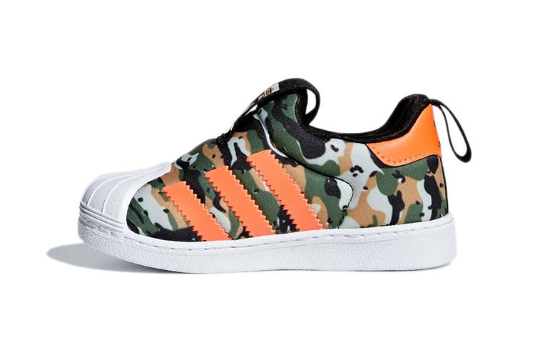 Adidas Originals Superstar Collection 360 I Low top Skateboard Shoes Orange White Infant And Toddler