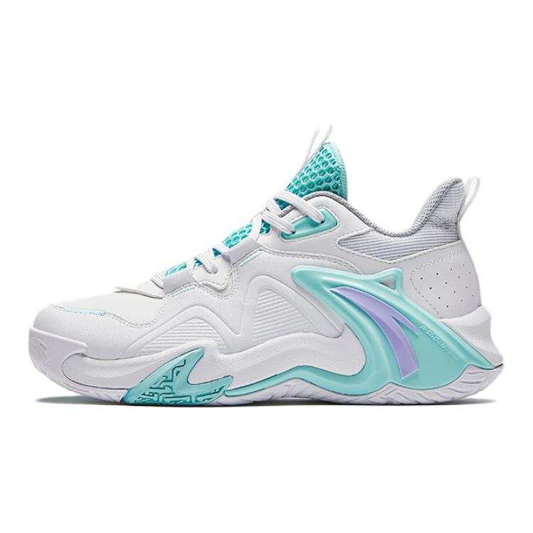 Antakids Airspace Synthetic Leather, Textile Low top Basketball Shoes White Teenagers