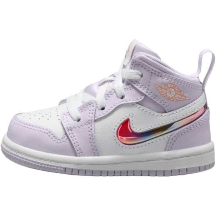 Jordan Jordan 1 Mid top Toddler Shoes Purple White Infant And Toddler