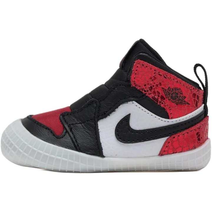 Jordan Jordan Air Jordan 1 Abrasion Resistant Abrasion Resistant Pre Walking Baby Shoes White Black Red Infant And Toddler