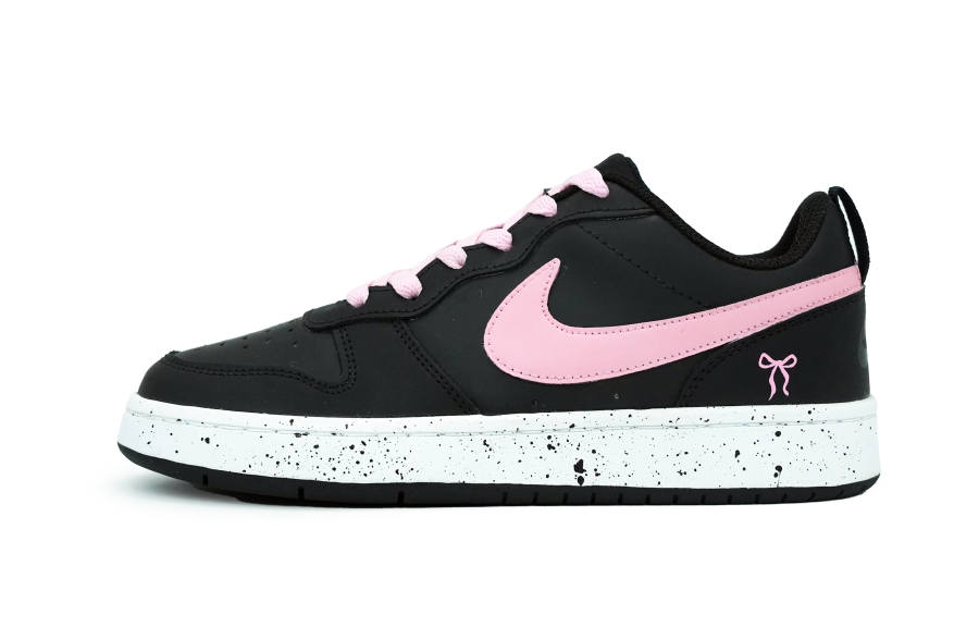 Nike Nike Court Borough Minimalist Style Slip Resistant Abrasion Resistant Low top Kids' Skateboarding Shoes Black Pink