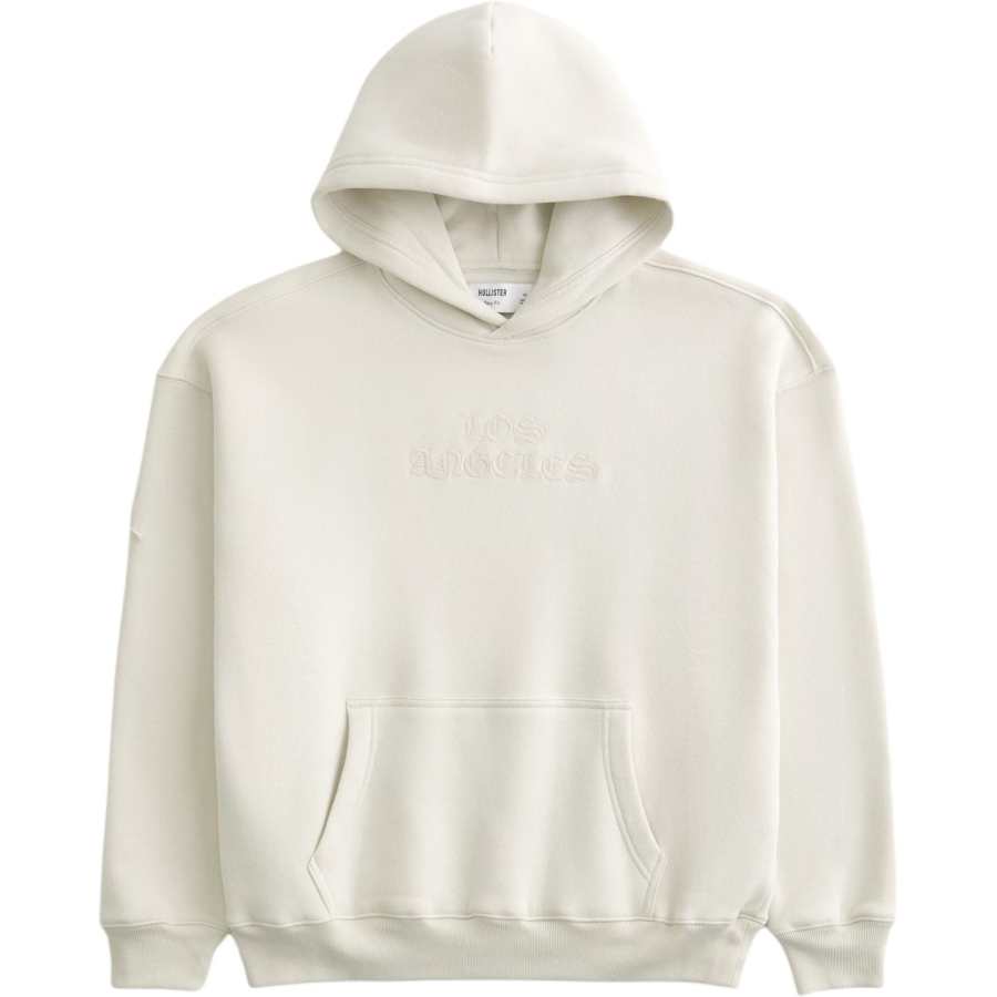 Hollister/ Sweatshirts Men's White Hooded Moderate
