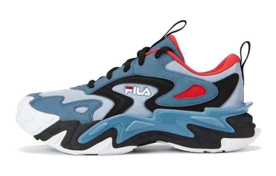 FILA KIDS Slip Resistant Cushioning Low top Kids' Outdoor Shoes Blue White Teenagers