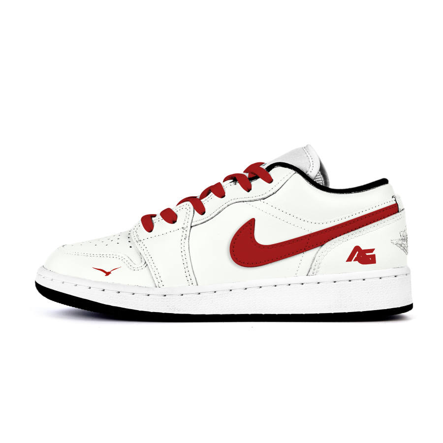 Jordan Jordan Air Jordan 1 Leather Cushioning, Wear Resistant Low top Children's Basketball Shoes Ivory Teenagers