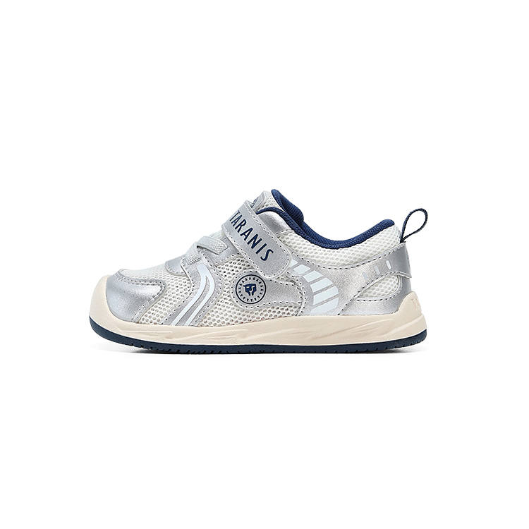 TARANIS Trendy And Cool Urban Techwear Shoes Low top Toddler Shoes White/Silver Infant And Toddler