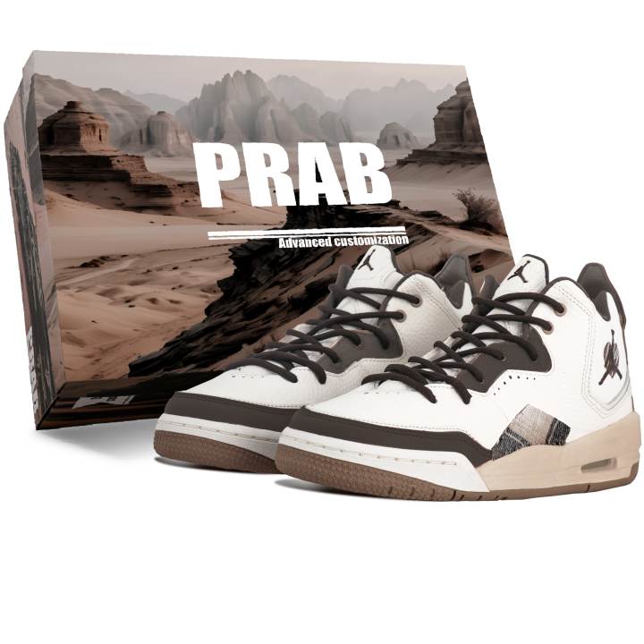 Jordan Jordan Courtside 23 Dark Chocolate Mocha Synthetic Leather Slip Resistant Cushioning Abrasion Resistant High top