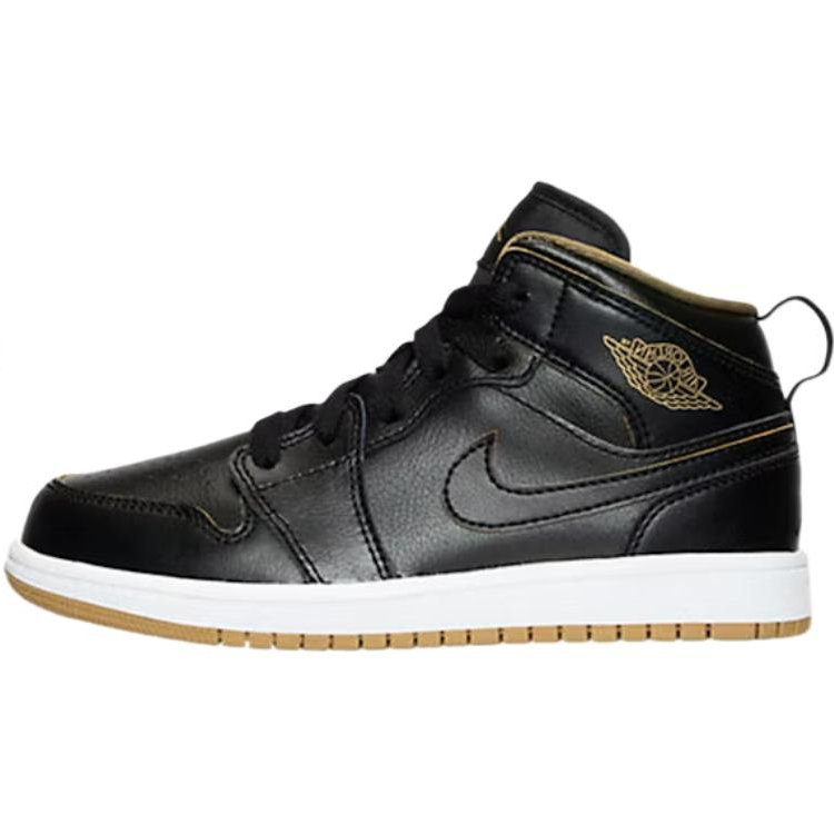 Jordan Jordan Abrasion Resistant Mid top Children's Basketball Shoes Black Children Aged 3 7 Years Old
