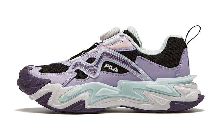 FILA KIDS Comfortable Abrasion Resistant Low top Kids' Outdoor Shoes Purple Teenagers