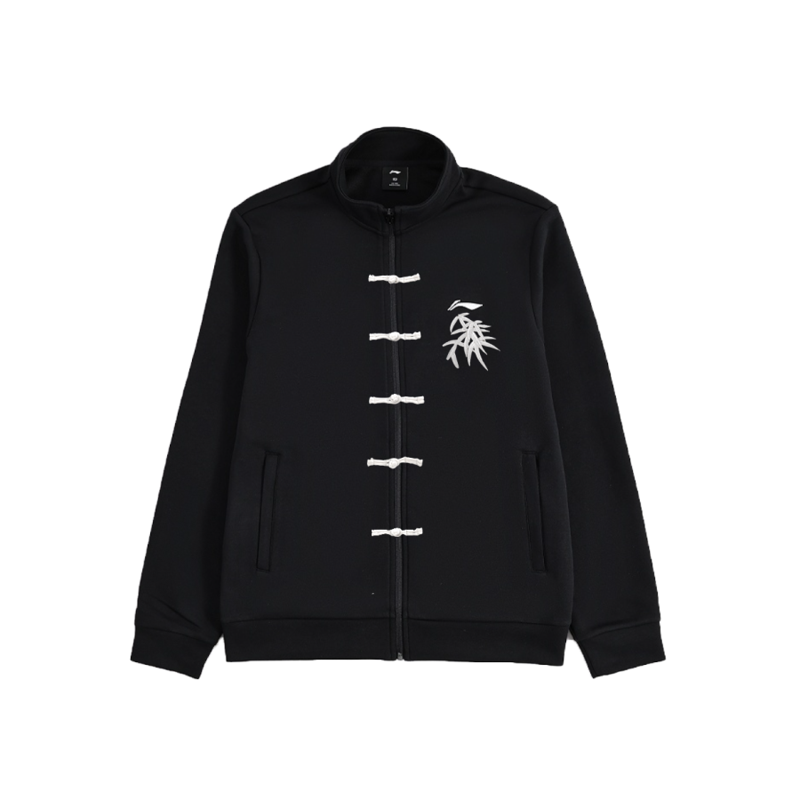 Li-Ning Li Ning Sweatshirts Men's Black Stand Collar Moderate Cardigan