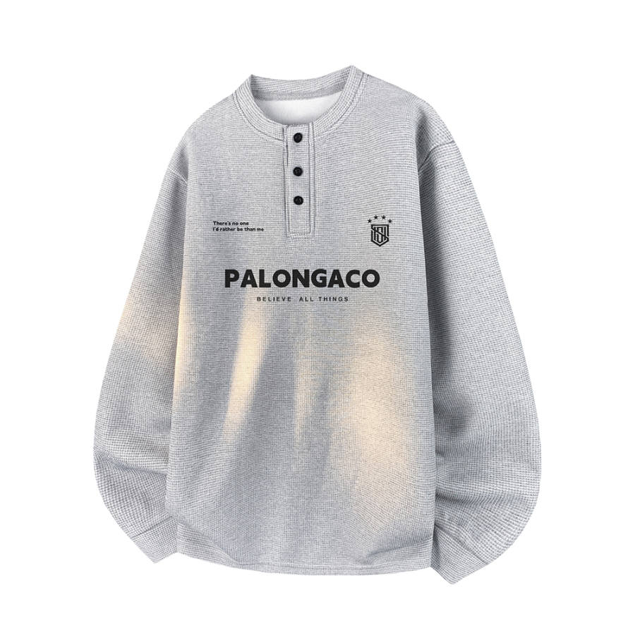 PAL ONGACO Sweatshirts Unisex Henry Collar Moderate Regular