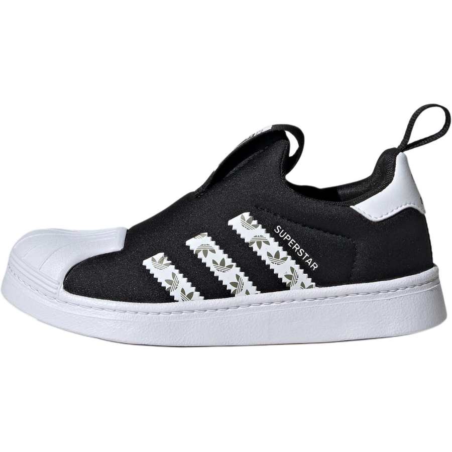 Adidas Originals SUPERSTAR 360 Abrasion Resistant Low top Skateboard Shoes Black White Children Aged 3 7 Years Old