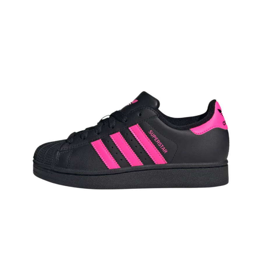 Adidas Originals Superstar 2 Kids Lifestyle Shoes Black Pink Teenagers