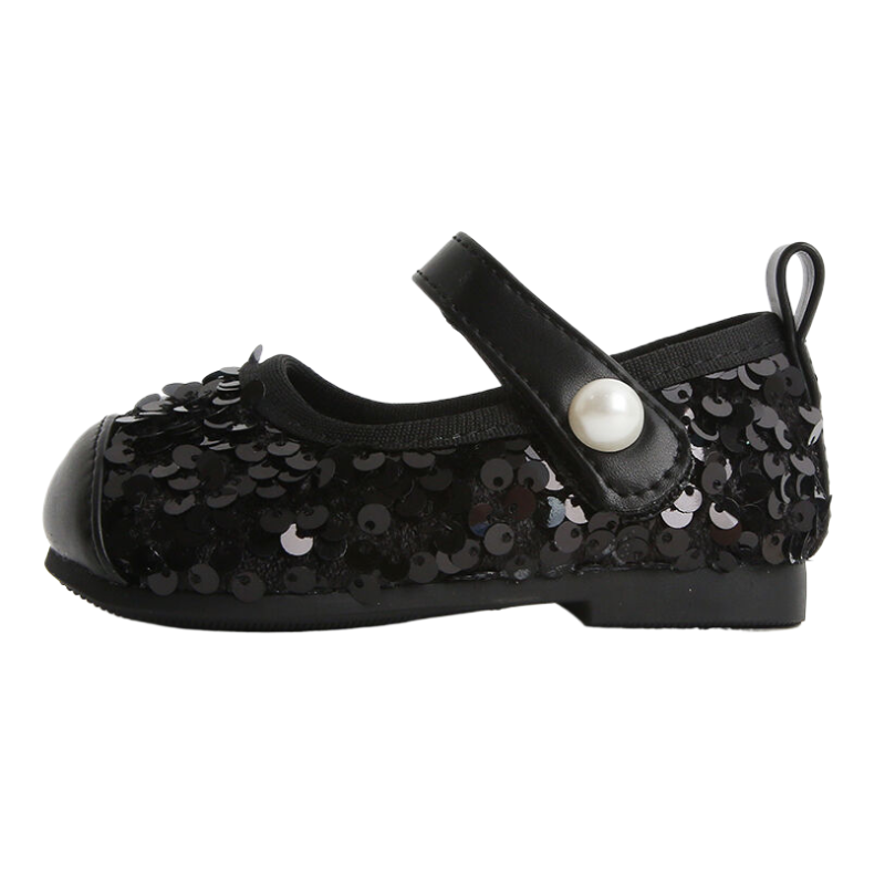 MAIBUXIONG Sequined Leather Slip Resistant Slip Resistant Low top Toddler Shoes Infant And Toddler