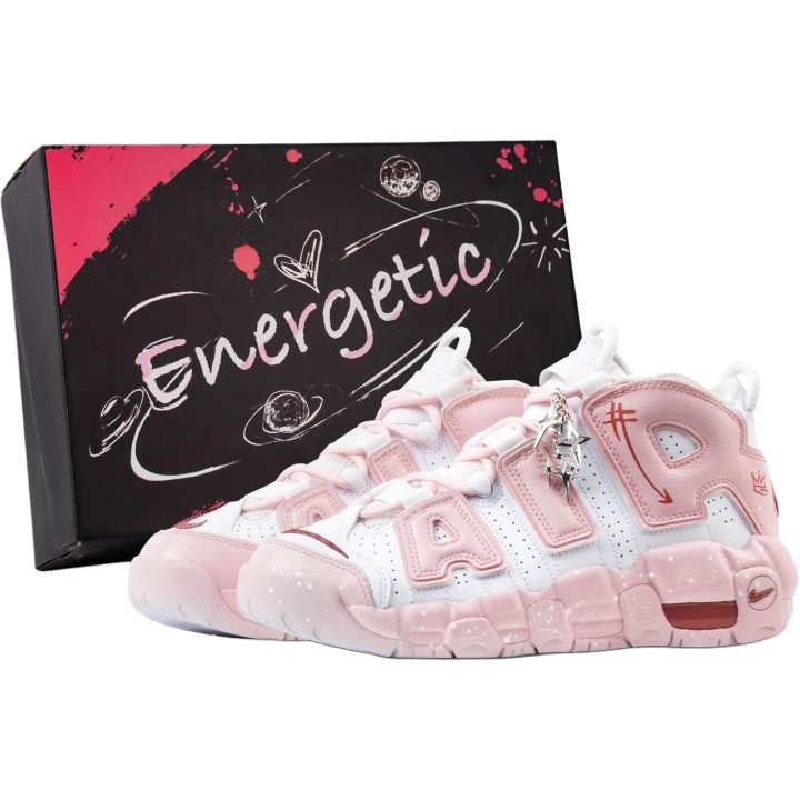 Nike Nike Air More Uptempo Pink Raspberry Slip Resistant Cushioning Abrasion Resistant
