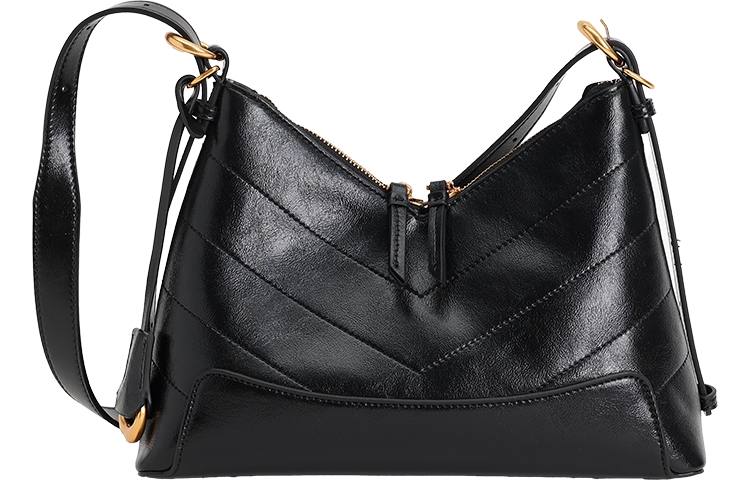 URBAN REVIVO Artificial Leather Crossbody Bag, Shoulder Bag Regular Women's Black