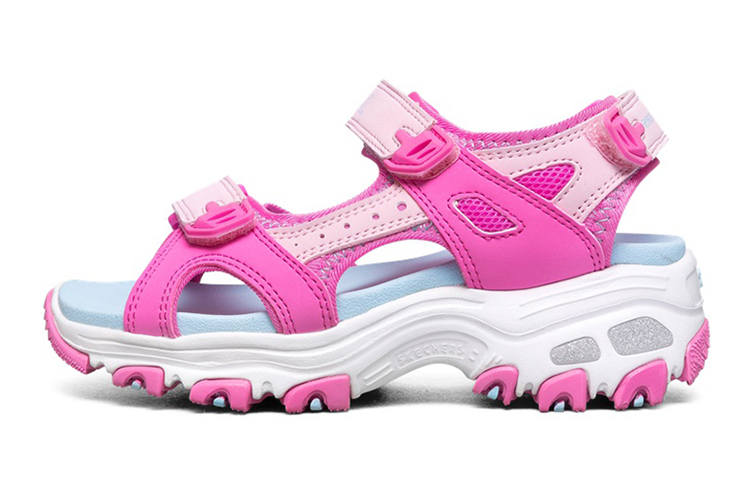 Skechers Kids D'LITES Children's Sandals Peach Red Multicolor Kids'