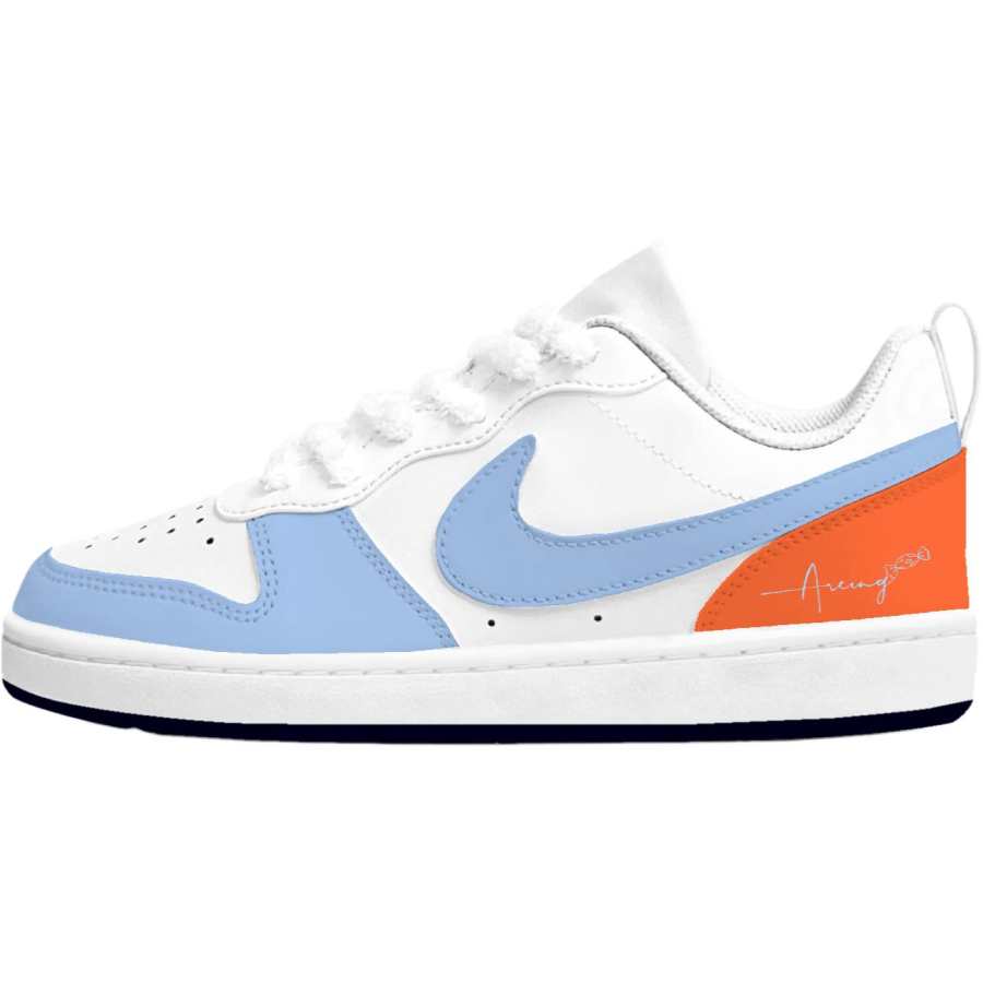 Nike Nike Court Borough Maris Sal Orange Synthetic Leather Cushioning, Wear Resistant Low top Skateboard Shoes