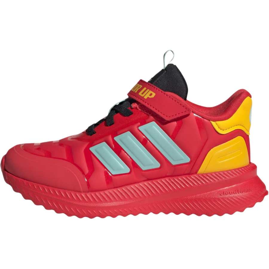 Adidas Adidas Marvel Iron Woven Mid top Kids' Running Shoes Pure Ruby/Transparent Light Green/Bold Gold