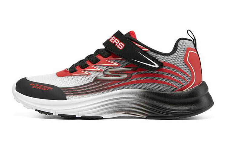 Skechers RAZOR GRIP Kids Lifestyle Shoes Black Red Gray Teenagers