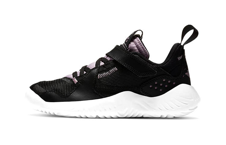 Jordan Jordan Delta Low top Sports Casual Shoes Black Purple Children Aged 3 7 Years Old