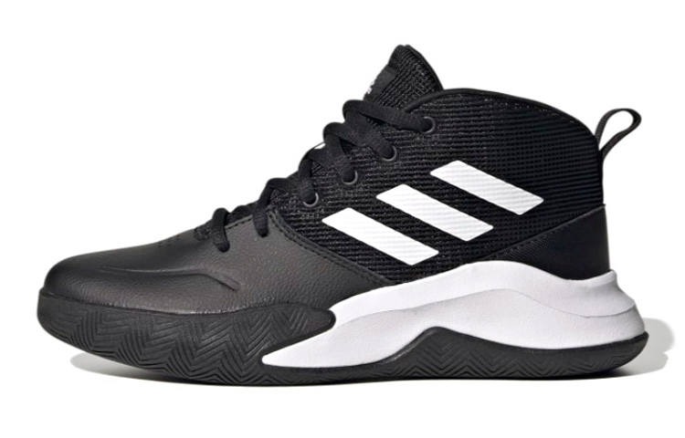 Adidas Adidas OwnTheGame K Wide J Mid top Basketball Shoes Black Kids'