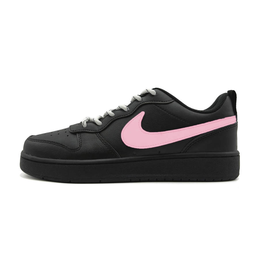 Nike Nike Court Borough Iridescent Leather Slip Resistant Abrasion Resistant Low top Skateboard Shoes Pink Kids'