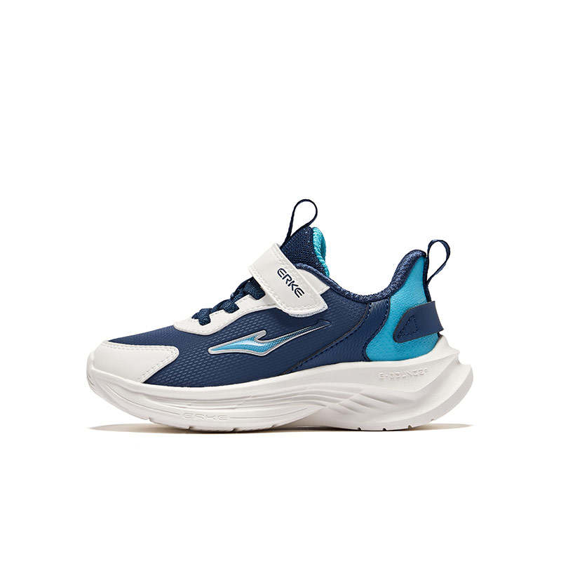 ERKE KIDS Synthetic Leather Slip Resistant Abrasion Resistant Low top Kids' Running Shoes Dark Blue Kids'