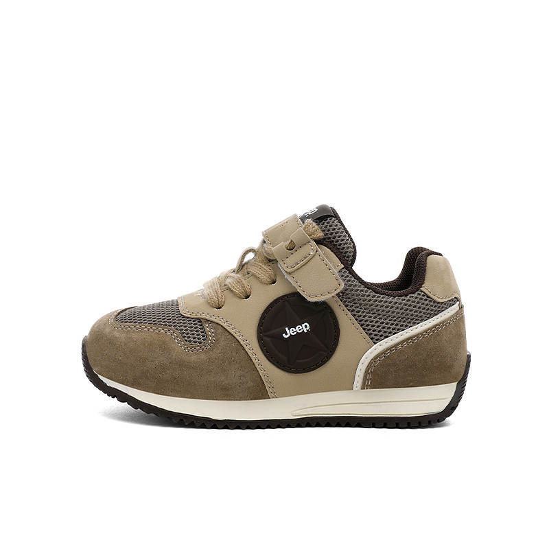 Jeep Mesh Slip Resistant Abrasion Resistant Low top Kids Lifestyle Shoes Khaki Brown Kids'