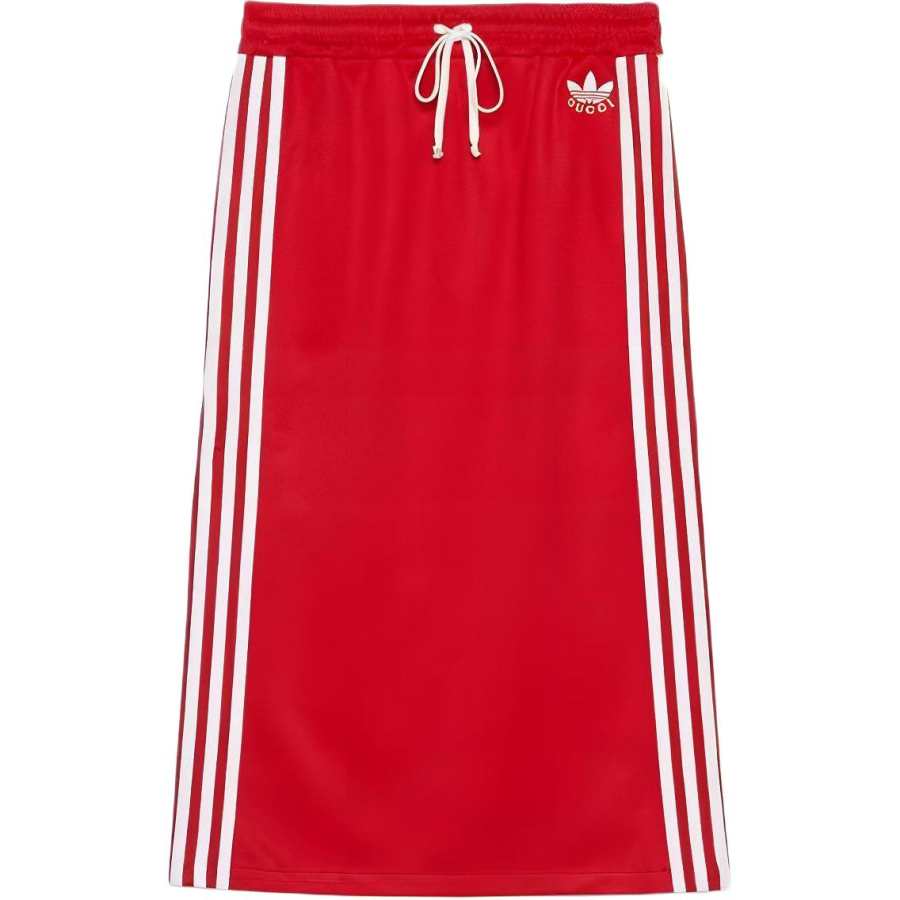 GUCCI x Adidas Originals SS23 Casual Long Skirt Women's Red