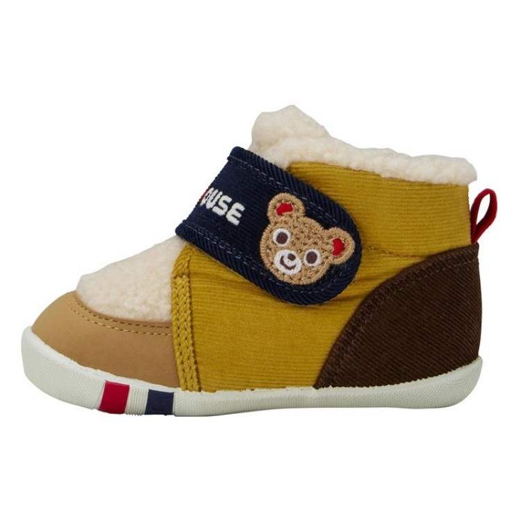 MIKI HOUSE Comfortable Thermal Slip Resistant High top Toddler Shoes Brown Infant And Toddler