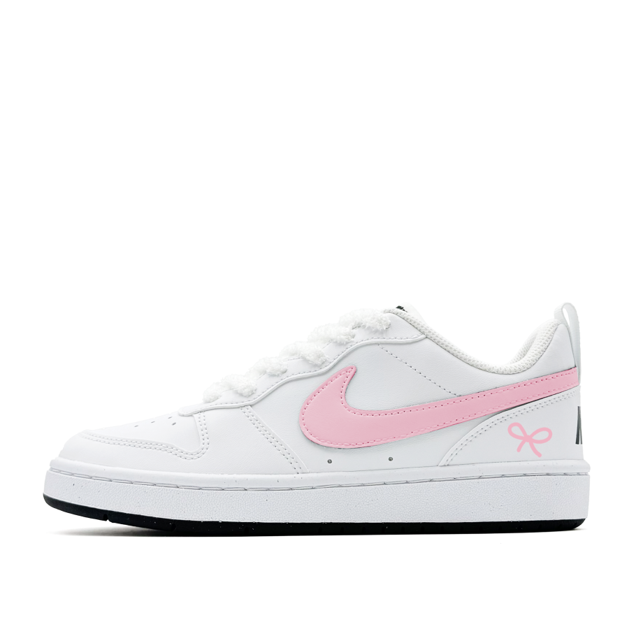 Nike Nike Court Borough Cute Bow, Cute, Girlish, Sweet Style, Cartoon, Anti Aging, Campus Synthetic Leather