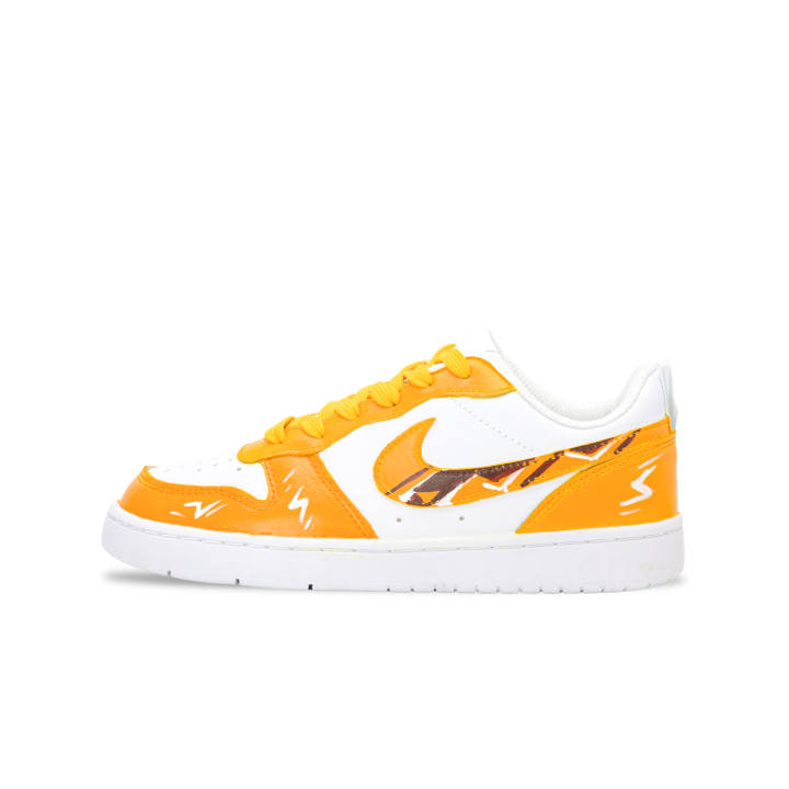 Nike Nike Court Borough Orange Flame Pattern Leather Lightweight Cushioning Lightweight Cushioning Low top