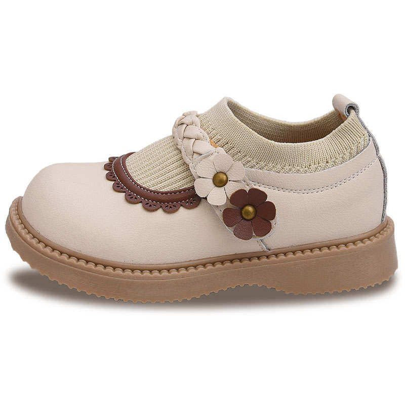 BODING BODING Cow Leather Slip Resistant Abrasion Resistant Low top Kids' Leather Shoes Kids'