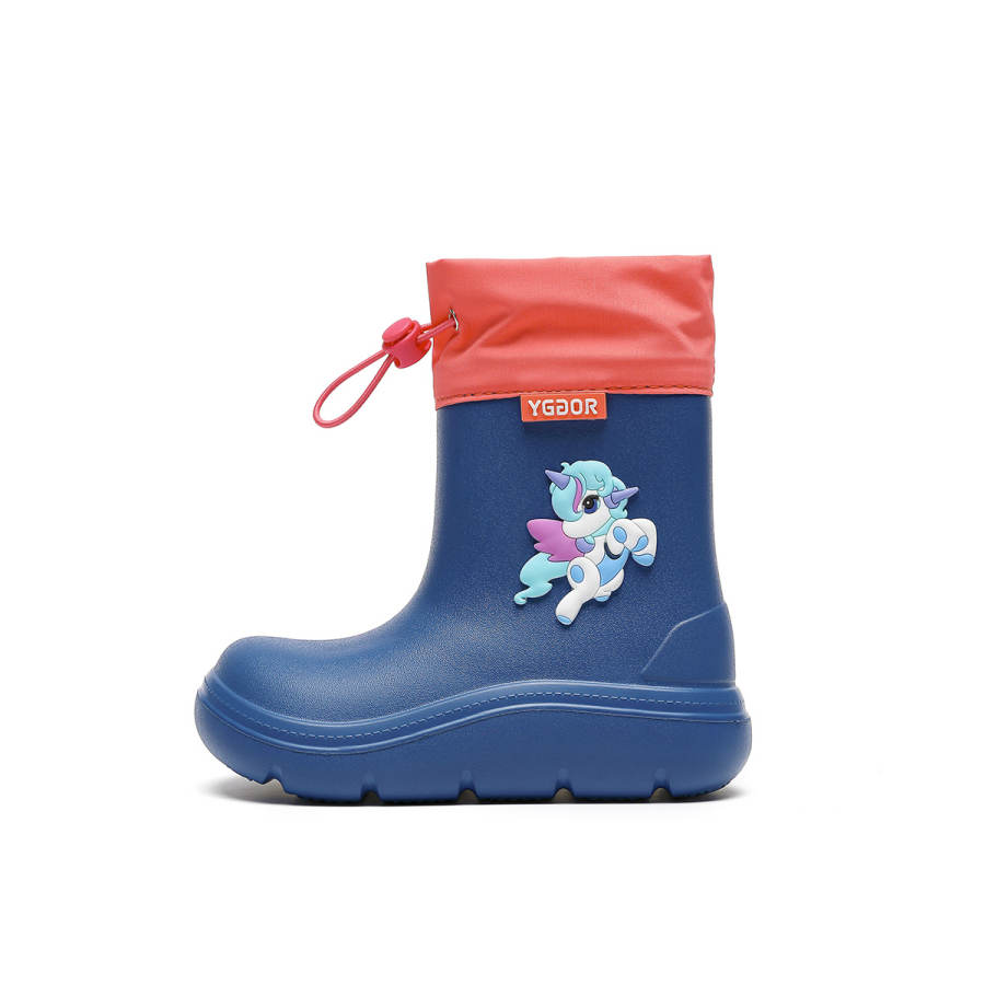 YONGGAOREN Slip Resistant Anti Kick Abrasion Resistant Waterproof Kids' Rain Boots Kids'