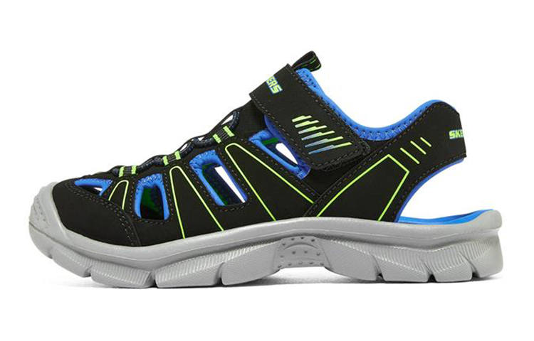 Skechers BOYS Abrasion Resistant Breathable Abrasion Resistant Breathable Low top Children's Sandals Black Blue