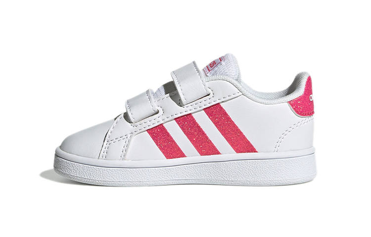 Adidas Neo GRAND COURT Cushioning Low top Skateboard Shoes White Pink Infant And Toddler