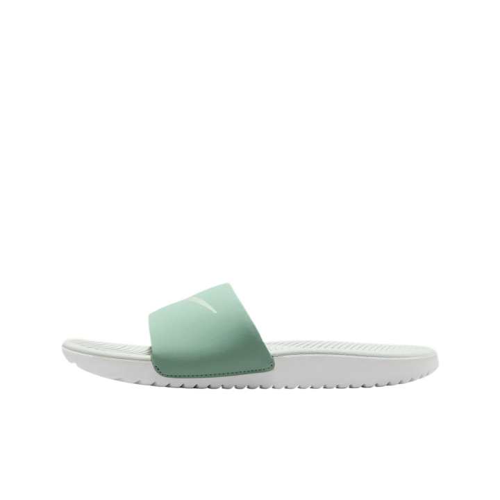 Nike Nike Kawa Slip Resistant And Breathable Low top Kids' Slippers Soft Gray Green/Sail White/Light Silver Kids'