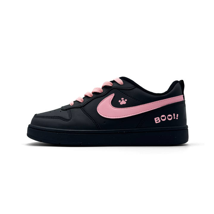 Nike Nike Court Borough Explosion Bear Leather Cute Bear Slip Resistant Abrasion Resistant Low top Kids' Skateboarding Shoes