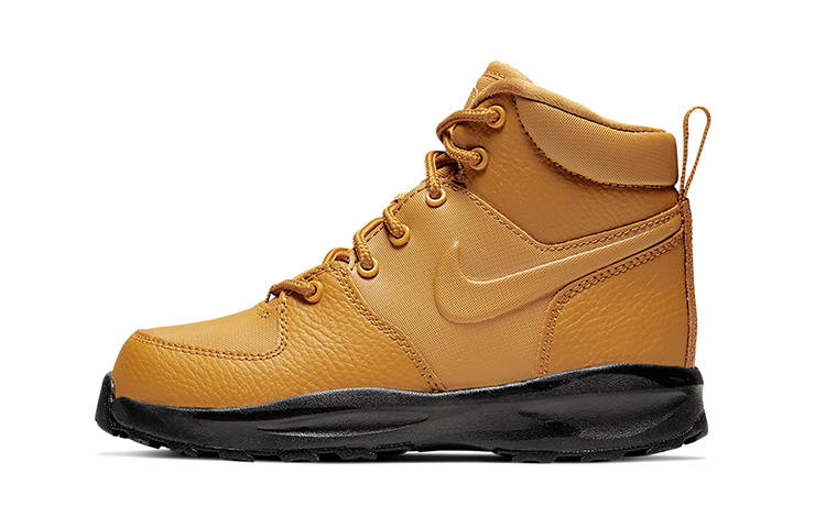 Nike Nike Manoa Slip Resistant Cushioning Abrasion Resistant High top Kids' Outdoor Shoes Wheat Children Aged 3 7 Years Old