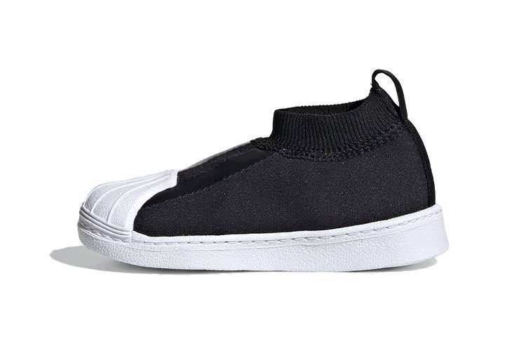 Adidas Originals Superstar Collection Comfortable Lightweight Mid top Toddler Shoes Black Infant And Toddler