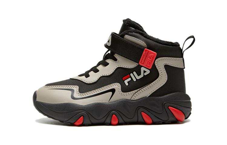 FILA KIDS Comfortable Abrasion Resistant Breathable Kids' Running Shoes Black Fire Red Children Aged 3 7 Years Old